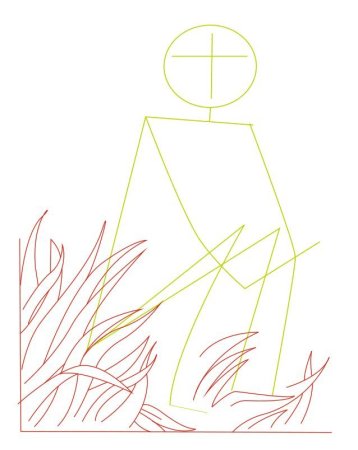 Кикимора рисунок карандашом