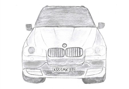 Машина BMW сбоку лёгкая