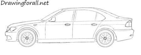 Машина BMW сбоку лёгкая