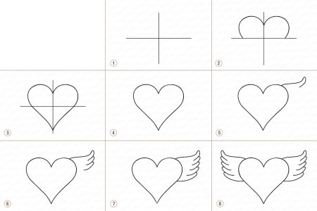 Рисунки карандашом поэтапно про любовь