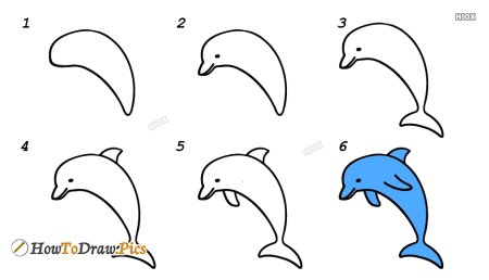 Дельфин рисунок