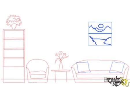 Рисование диван под в подготовительной группе