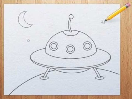Детский рисунок на тему космос