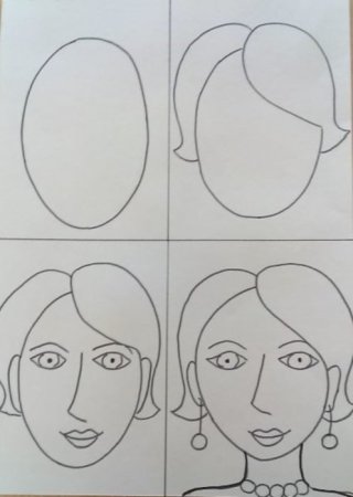 Этапы рисования лица