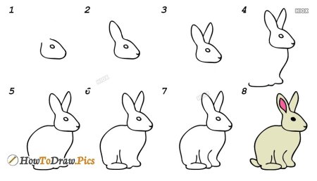 Заяц рисунок карандашом для детей