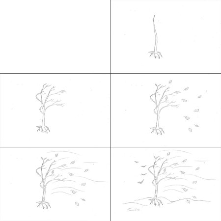 Последовательность рисования пейзажа для детей