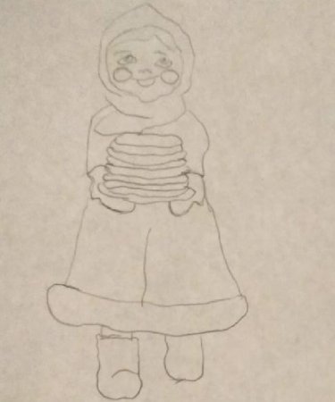 Чучело Масленицы рисунок