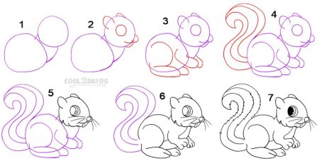 Поэтапные рисунки карандашом