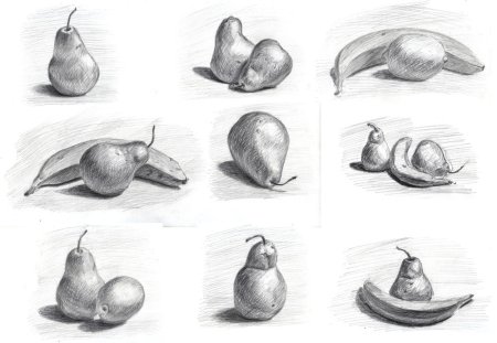 Поэтапный рисунок пейзажа карандашом