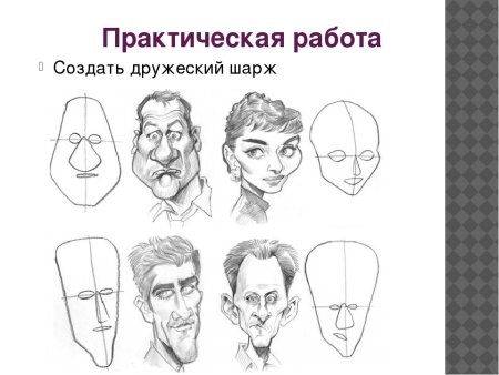Шарж карандашом для начинающих