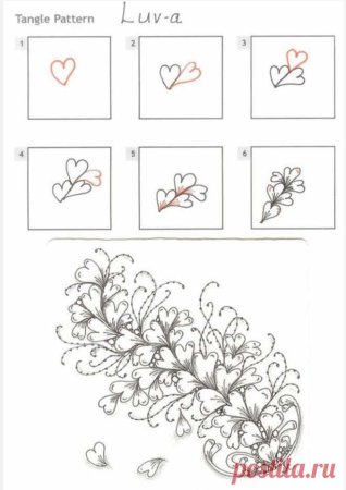 Орнамент лёгкий на бумаге для начинающих поэтапно карандашом