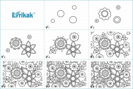Пермогорская роспись трилистник
