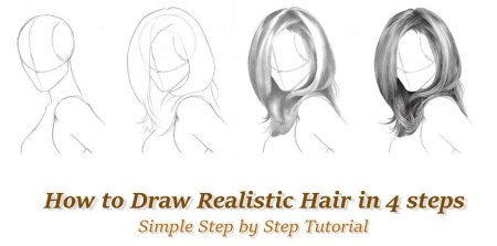 Волосы карандашом женские комикс