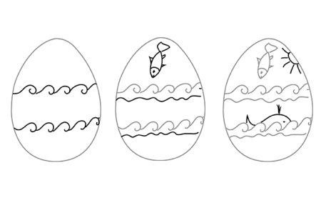 Рисунки на Пасху на яйцах для срисовки