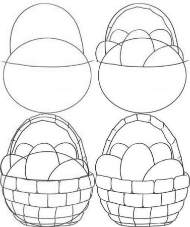 Пасхальное яйцо карандашом