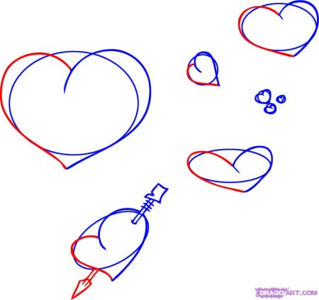 Поэтапное рисование сердца