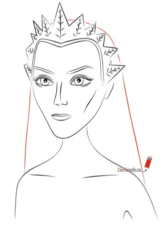 Снежная Королева из сказки Снежная Королева срисовка
