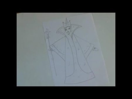 Снежная Королева срисовать легко и быстро