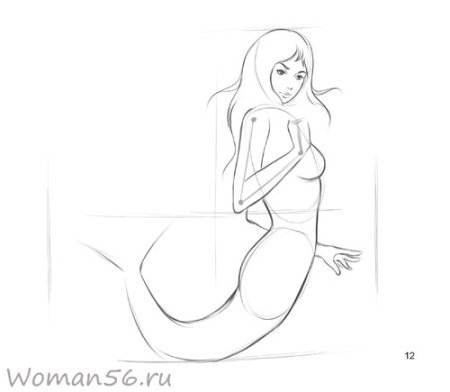 Алиса как рисовать русалку