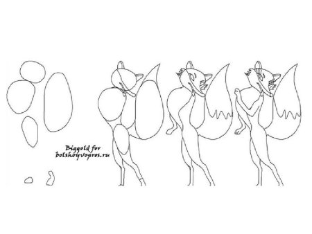 Рисунок лисы для срисовки