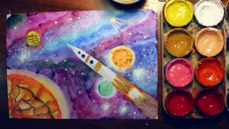 Космический пейзаж для детей
