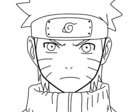 Наруто нарис лицо
