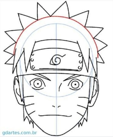 Наруто рисунок пошагово