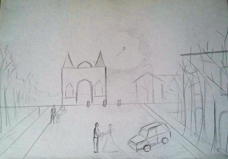 Городской пейзаж в перспективе