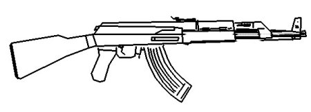 АК 47 рисунок сбоку