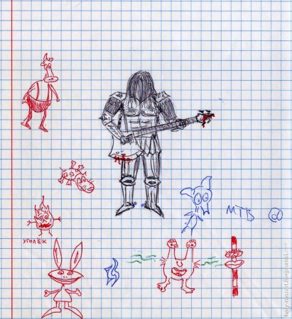 Лёгкие рисунки ручкой