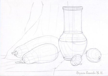 Этапы рисования натюрморта