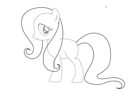 Поэтапный рисунок пони