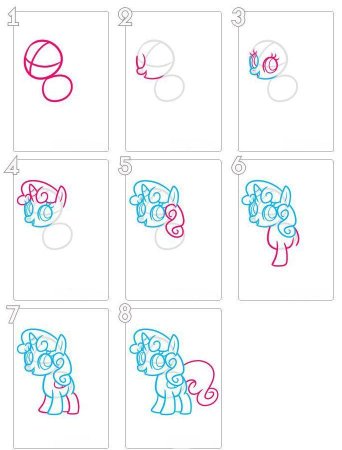 Пони рисунок поэтапно