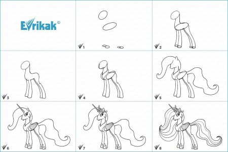 Как нарисовать пони поэтапно