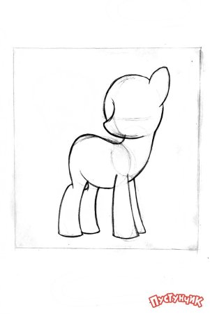 Пони рисунок поэтапно для начинающих