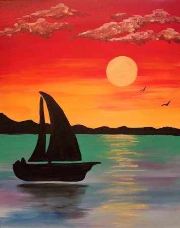 Рисунки моря карандашом для срисовки