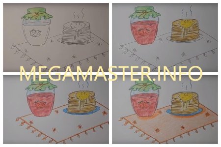 Рисование Масленица блины старшая группа поэтапно карандашом