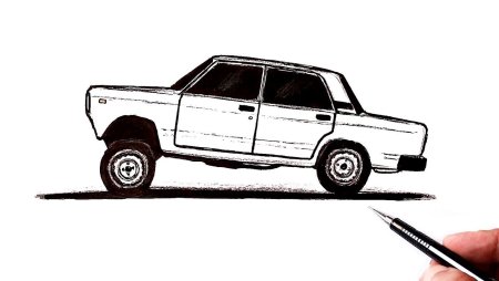 Поэтапное рисование авто