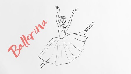 Балерина рисунок легкий
