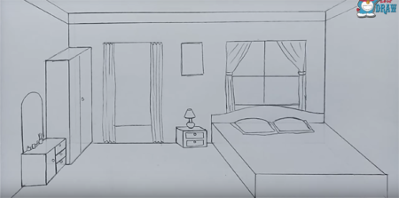Рисунок комнаты для срисовки