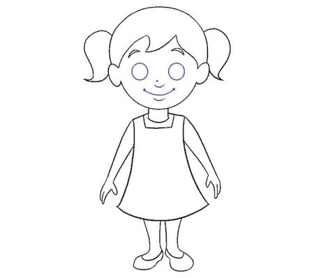 Рисунок девушки поэтапно