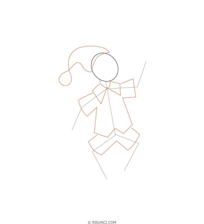 Буратино поэтапное рисование