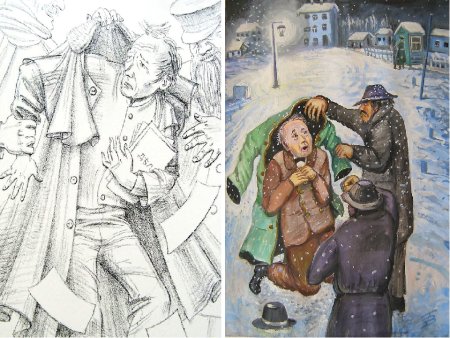 Акакий Акакиевич шинель иллюстрации