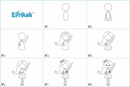 Пошаговое рисование человека для детей