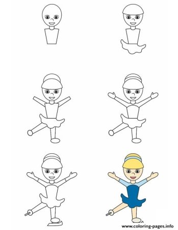 Рисование девочка в нарядном платье