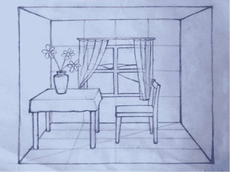Интерьера набросок изо