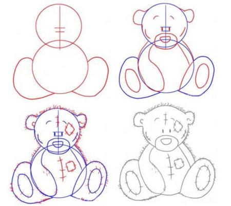 Рисование для детей Медвежонок