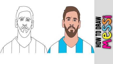 How to draw Messi 2019 Step by Step
