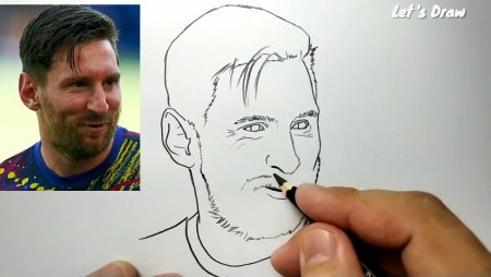 How to draw Lionel Messi from Barcelona Football Club