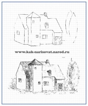 Домик контур